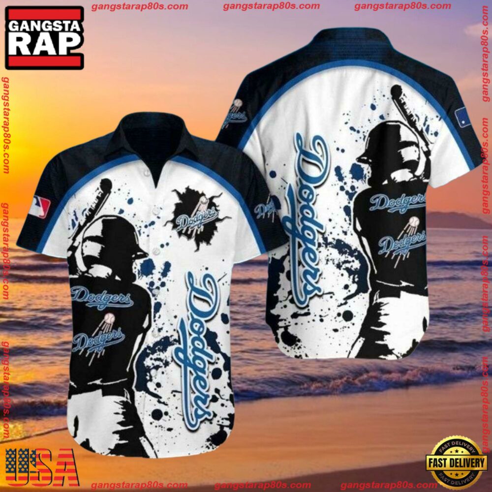 MLB Batter Up Splatter LA Dodgers Hawaiian Shirt - Dynamic Fan Wear MLB Batter Up Splatter LA Dodgers Hawaiian Shirt - Dynamic Fan Wear