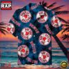 MLB Boston Red Sox Circular Logo Blue Aloha Shirt 9 MLB Boston Red Sox Circular Logo Blue Aloha Shirt