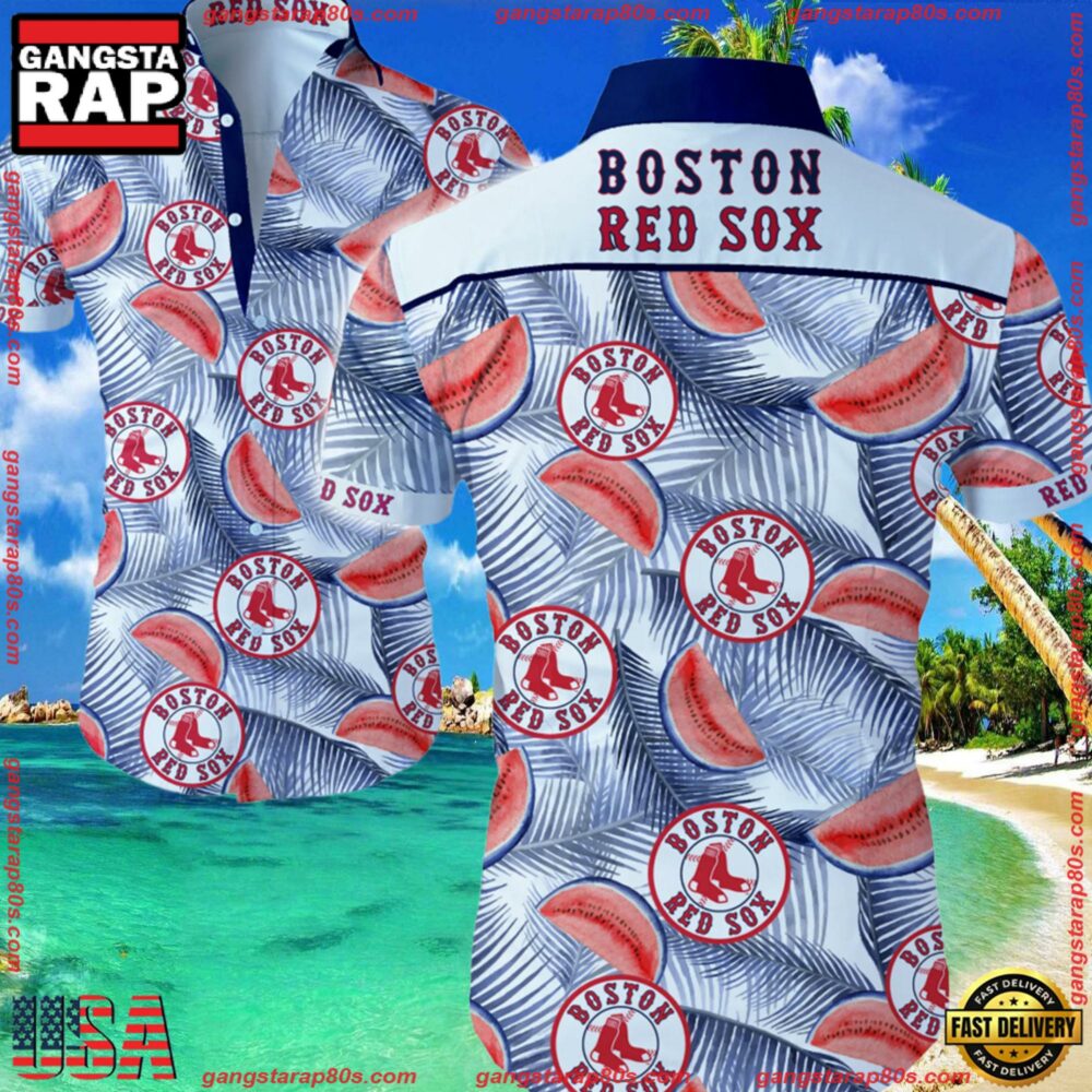 MLB Boston Red Sox New Design Aloha Hawaiian Shirt Summer Button Up MLB Boston Red Sox New Design Aloha Hawaiian Shirt Summer Button Up