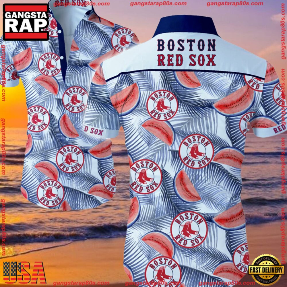 MLB Boston Red Sox New Design Aloha Hawaiian Shirt Summer Button Up MLB Boston Red Sox New Design Aloha Hawaiian Shirt Summer Button Up