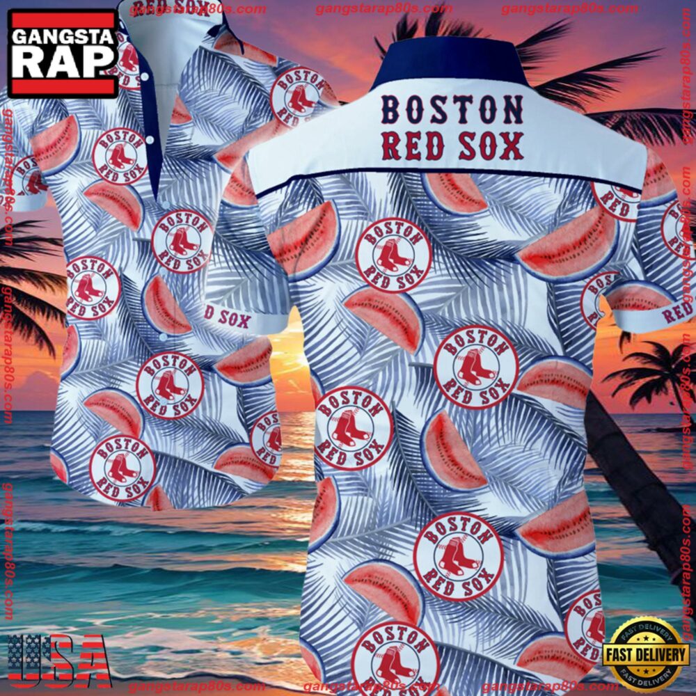 MLB Boston Red Sox New Design Aloha Hawaiian Shirt Summer Button Up MLB Boston Red Sox New Design Aloha Hawaiian Shirt Summer Button Up