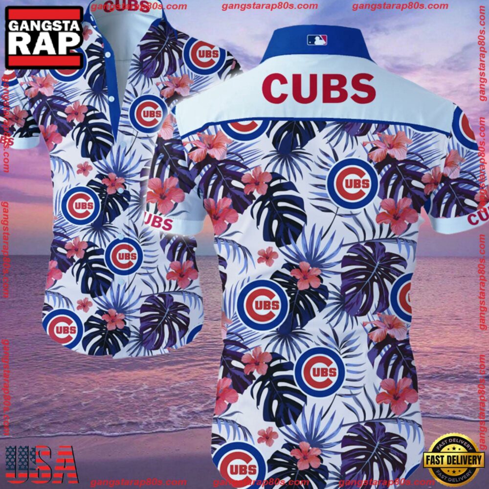 MLB Chicago Cubs Aloha Hawaiian Shirt Summer Button Up MLB Chicago Cubs Aloha Hawaiian Shirt Summer Button Up