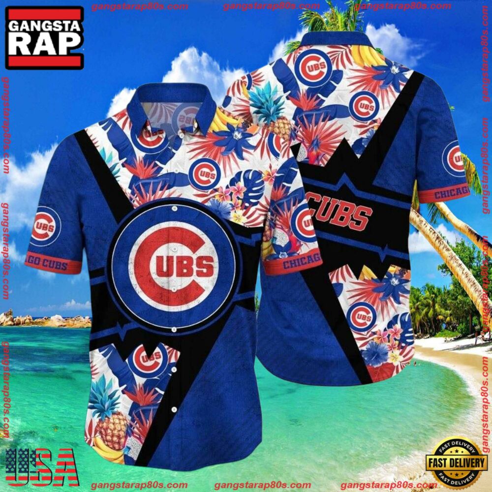 MLB Chicago Cubs Aloha Pitch Hawaiian Shirt - Vivid Flower Power MLB Chicago Cubs Aloha Pitch Hawaiian Shirt - Vivid Flower Power