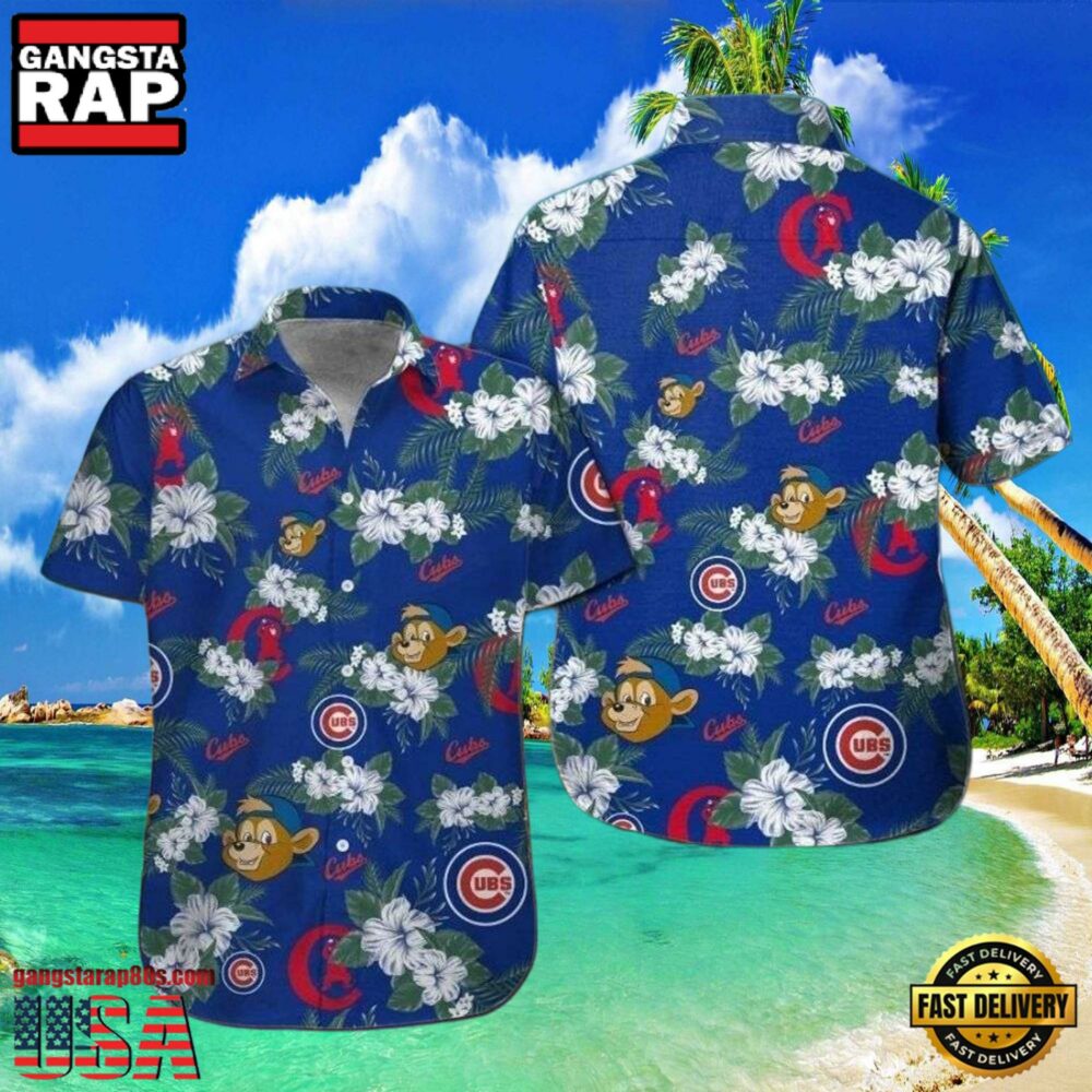 MLB Chicago Cubs Playful Monkey Aloha Hawaiian Shirt MLB Chicago Cubs Playful Monkey Aloha Hawaiian Shirt