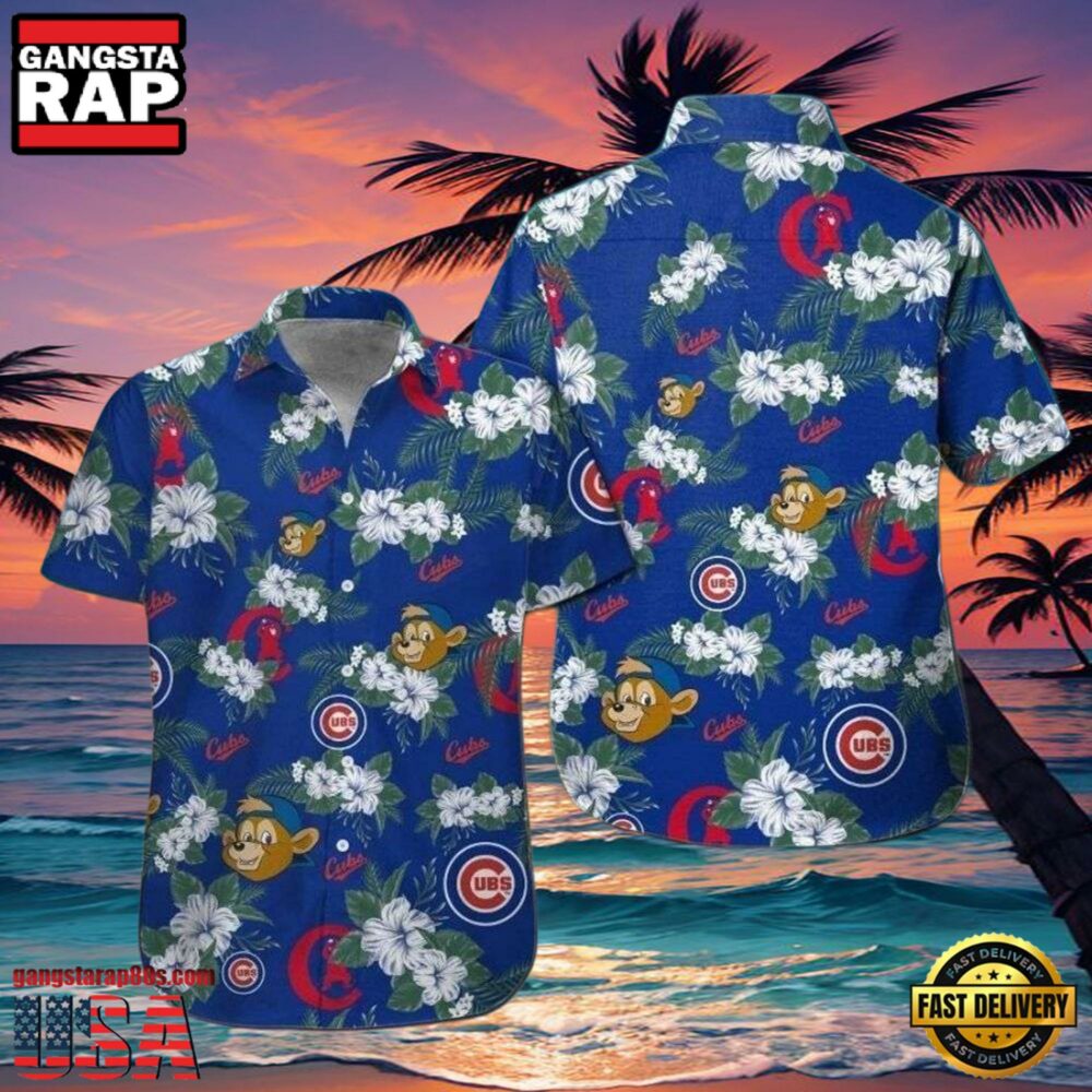 MLB Chicago Cubs Playful Monkey Aloha Hawaiian Shirt MLB Chicago Cubs Playful Monkey Aloha Hawaiian Shirt
