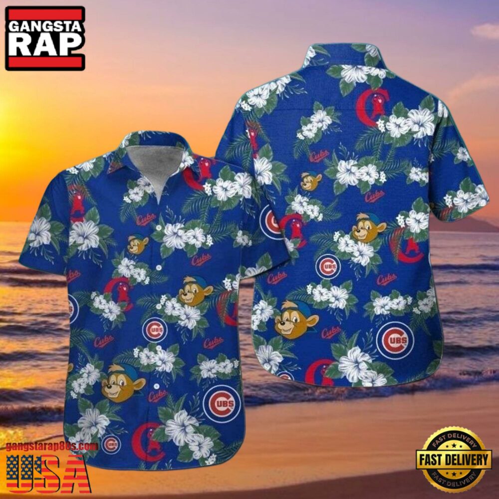 MLB Chicago Cubs Playful Monkey Aloha Hawaiian Shirt MLB Chicago Cubs Playful Monkey Aloha Hawaiian Shirt
