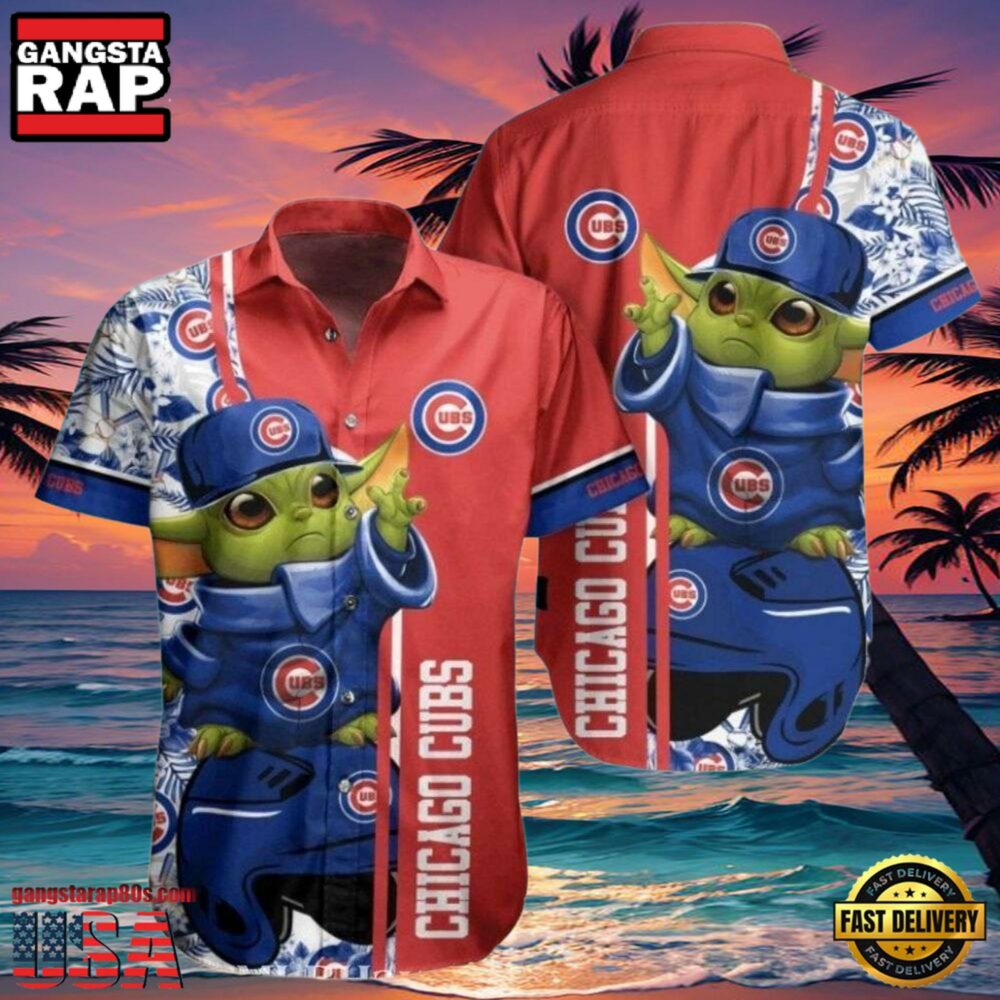 MLB Chicago Cubs Style Hot Trending Summer Hawaiian Shirt With Baby Yoda Graphic MLB Chicago Cubs Style Hot Trending Summer Hawaiian Shirt With Baby Yoda Graphic