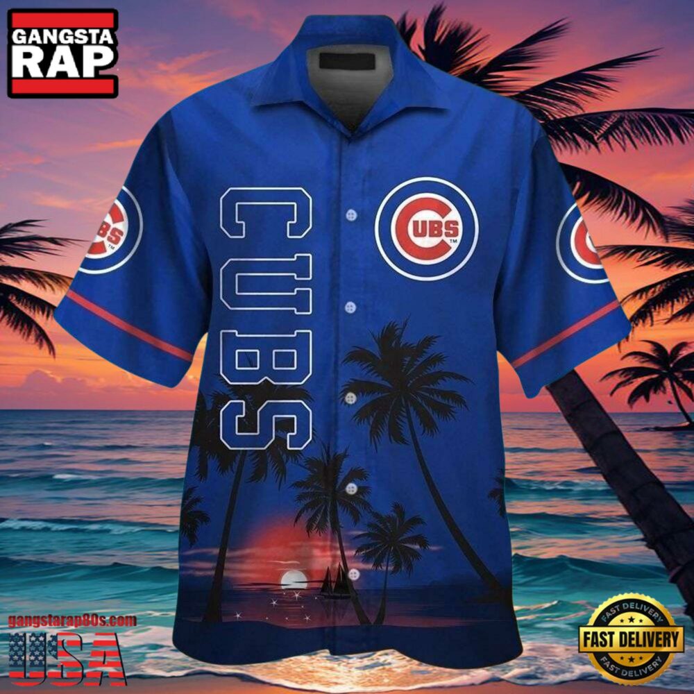 MLB Chicago Cubs Sunset Serenity Aloha Hawaiian Shirt MLB Chicago Cubs Sunset Serenity Aloha Hawaiian Shirt