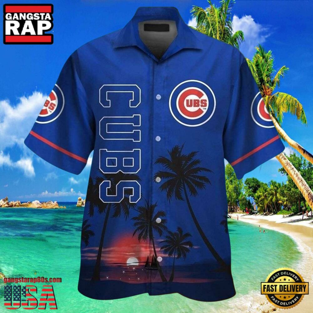MLB Chicago Cubs Sunset Serenity Aloha Hawaiian Shirt MLB Chicago Cubs Sunset Serenity Aloha Hawaiian Shirt