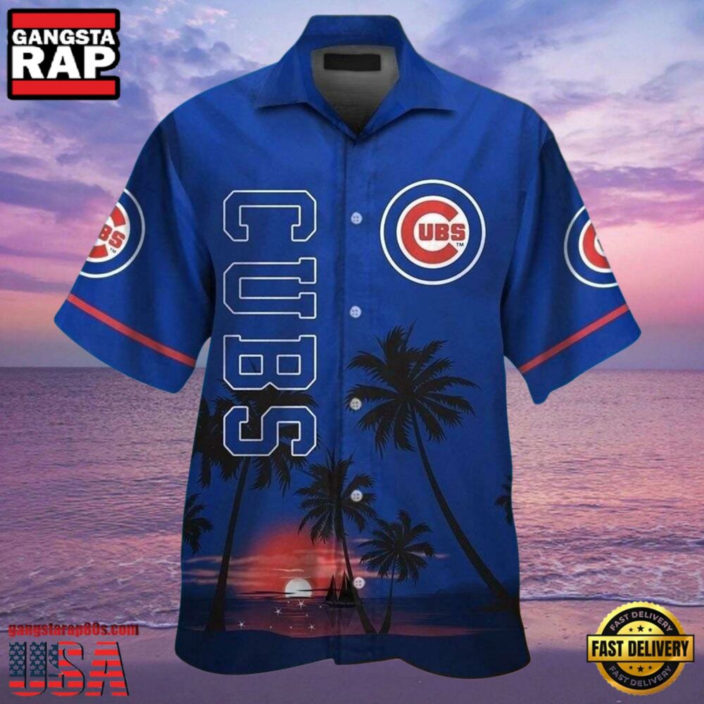 MLB Chicago Cubs Sunset Serenity Aloha Hawaiian Shirt MLB Chicago Cubs Sunset Serenity Aloha Hawaiian Shirt