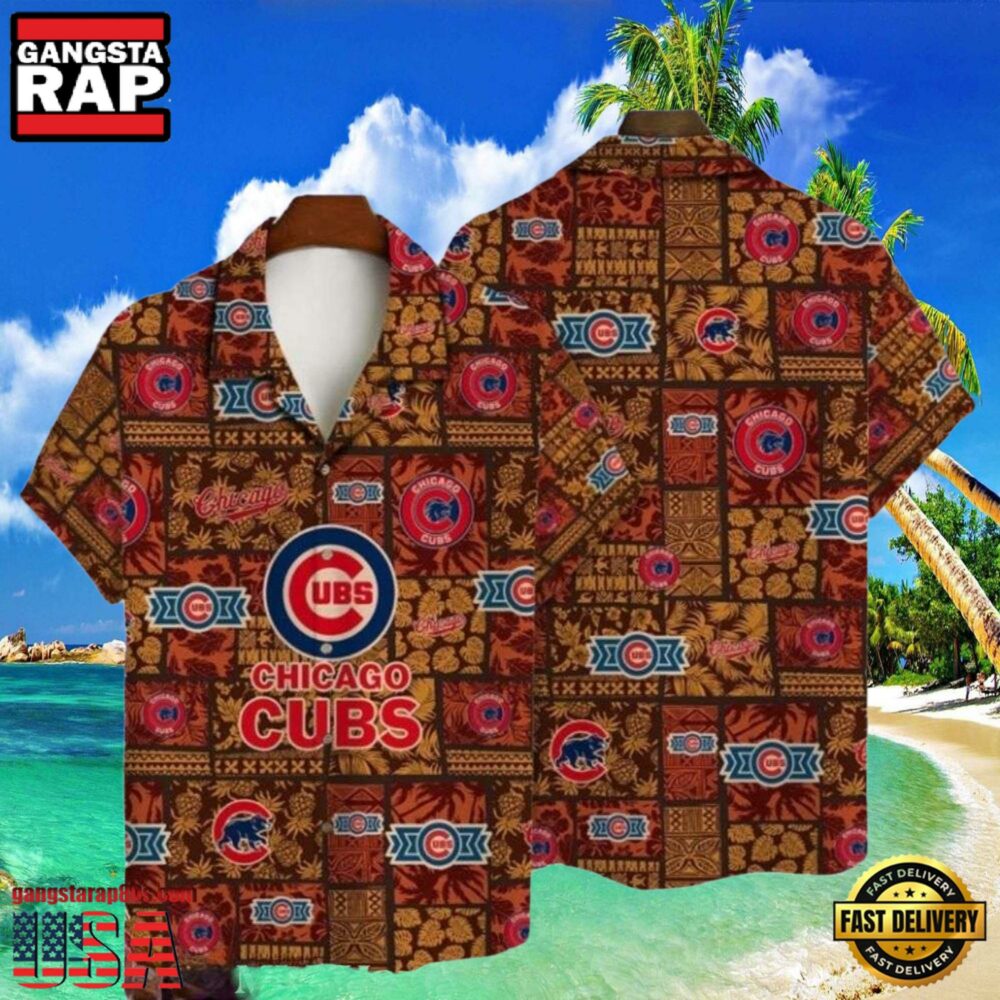 MLB Chicago Cubs Tribal Tribute Aloha Hawaiian Shirt MLB Chicago Cubs Tribal Tribute Aloha Hawaiian Shirt