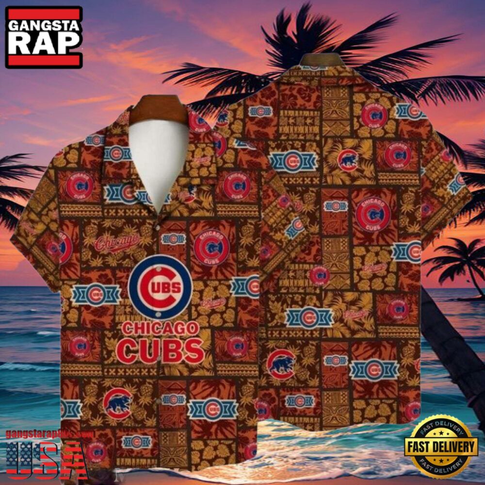 MLB Chicago Cubs Tribal Tribute Aloha Hawaiian Shirt MLB Chicago Cubs Tribal Tribute Aloha Hawaiian Shirt