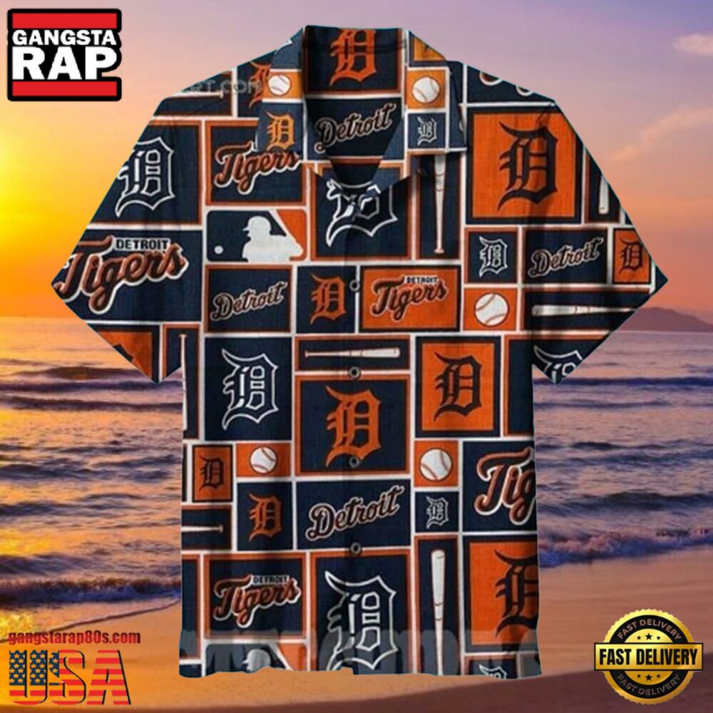 MLB Classic Detroit Tigers Logo Hawaiian Shirt MLB Classic Detroit Tigers Logo Hawaiian Shirt