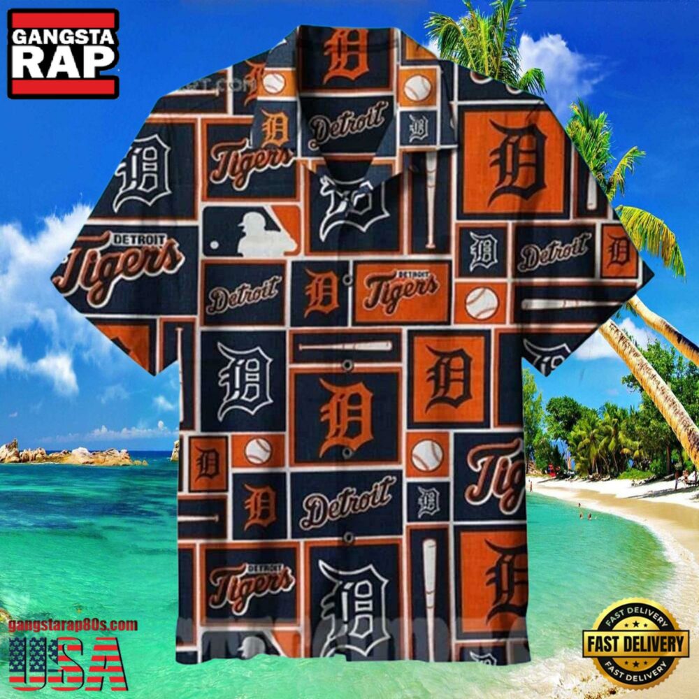 MLB Classic Detroit Tigers Logo Hawaiian Shirt MLB Classic Detroit Tigers Logo Hawaiian Shirt