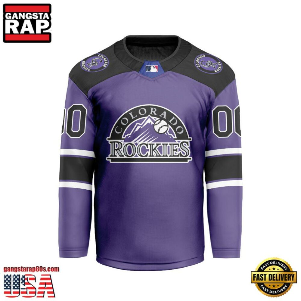 MLB Custom Colorado Rockies Special Hockey Jersey Shirt MLB Custom Colorado Rockies Special Hockey Jersey Shirt