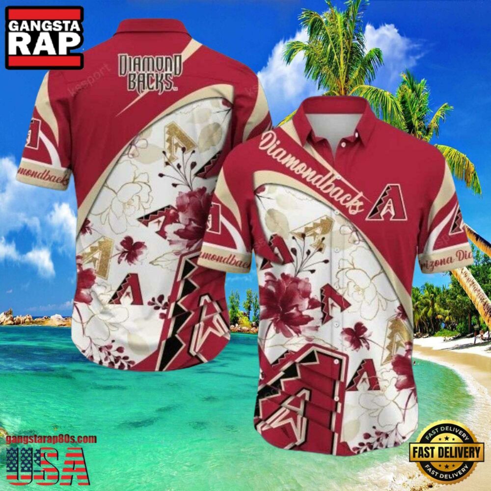 MLB Diamondbacks Blooming Elegance Hawaiian Shirt MLB Diamondbacks Blooming Elegance Hawaiian Shirt