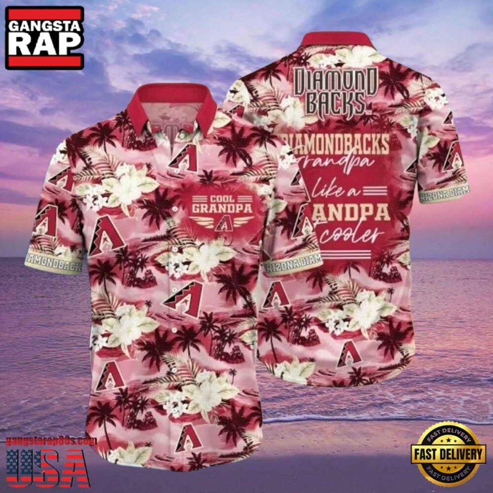 MLB Diamondbacks Cool Grandpa Hawaiian Shirt