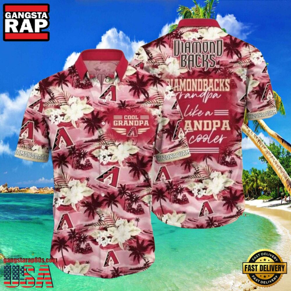 MLB Diamondbacks Cool Grandpa Hawaiian Shirt MLB Diamondbacks Cool Grandpa Hawaiian Shirt