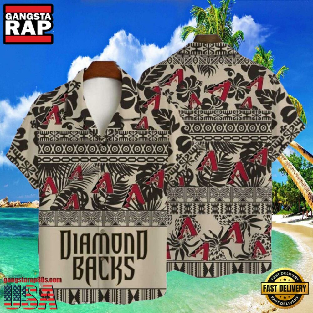 MLB Diamondbacks Geometric Pride Hawaiian Shir MLB Diamondbacks Geometric Pride Hawaiian Shir