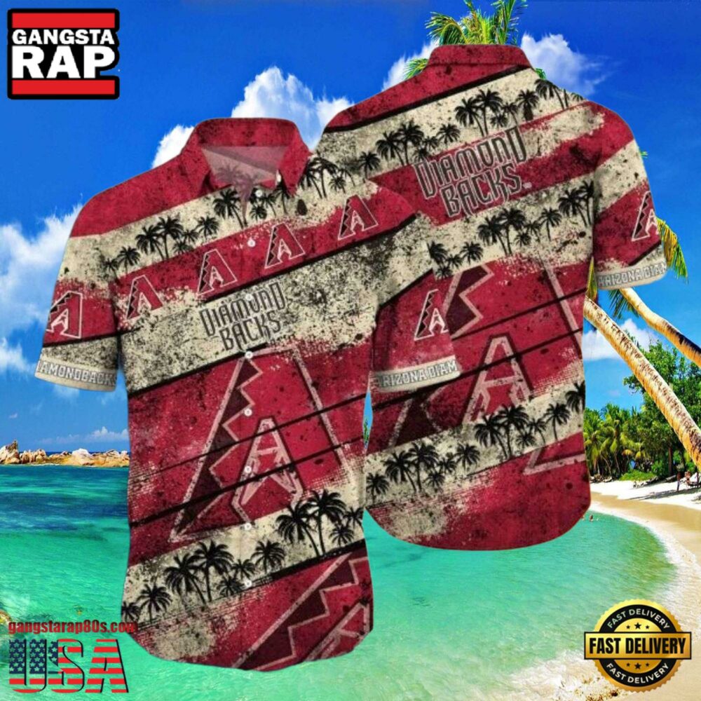 MLB Diamondbacks Palm Sunset Tropical Hawaiian Shirt MLB Diamondbacks Palm Sunset Tropical Hawaiian Shirt