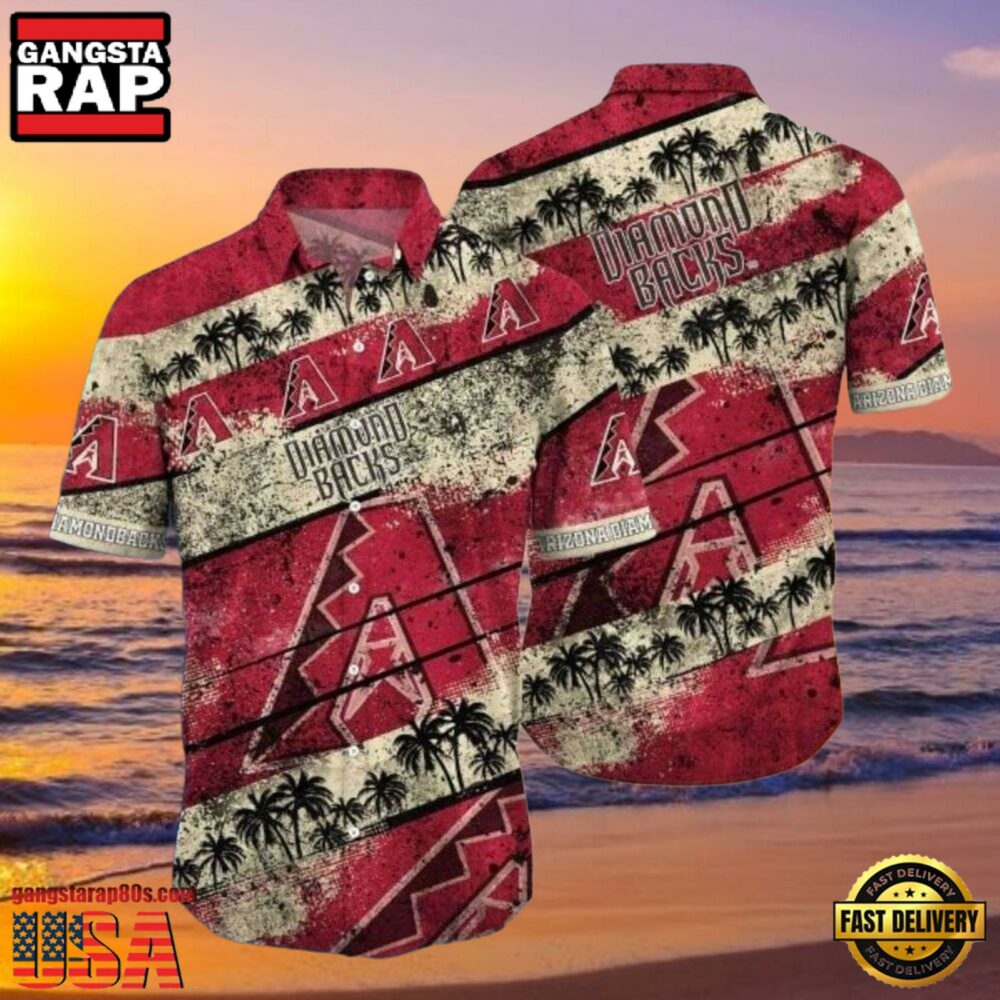 MLB Diamondbacks Palm Sunset Tropical Hawaiian Shirt