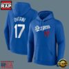 MLB Dodgers Ohtani Long Sleeve Pullover All Over Print Hoodie Blue 2 MLB Dodgers Ohtani Long Sleeve Pullover Hoodie Blue
