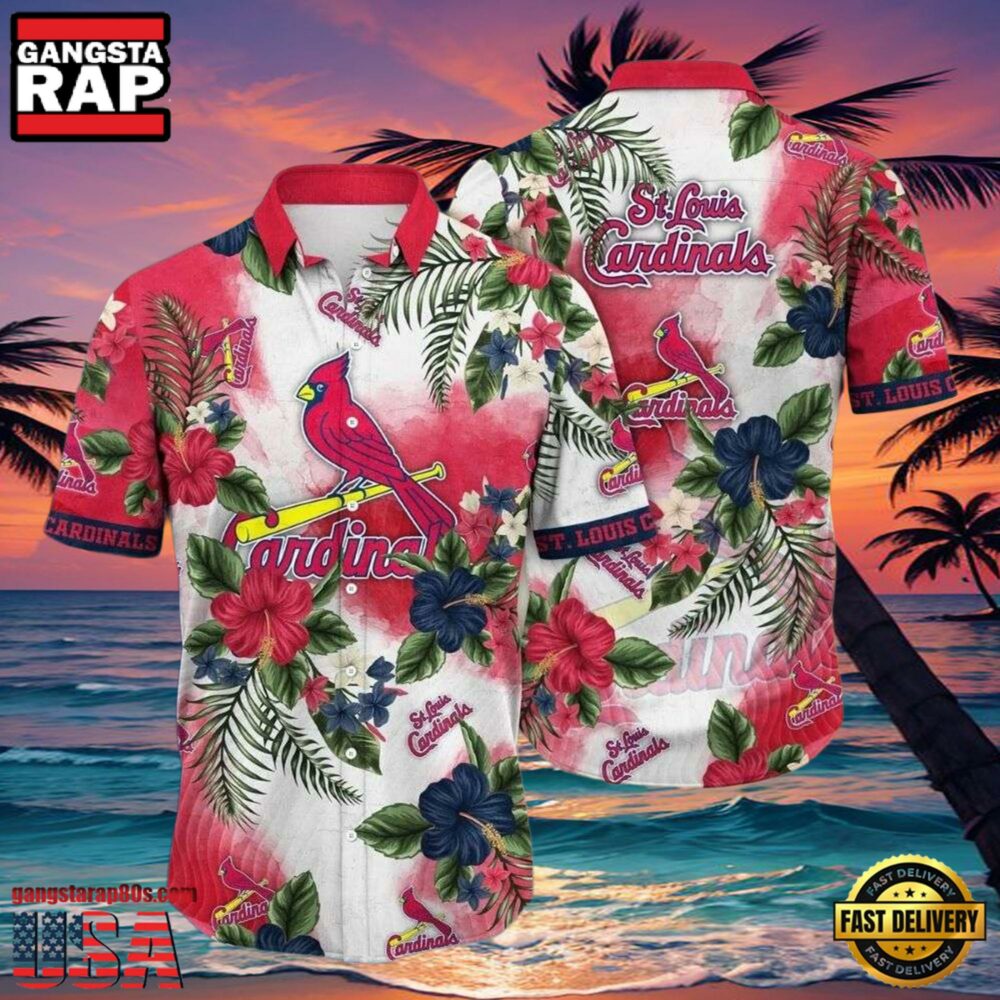 MLB Exotic Flora St. Louis Cardinals Aloha Shirt MLB Exotic Flora St. Louis Cardinals Aloha Shirt