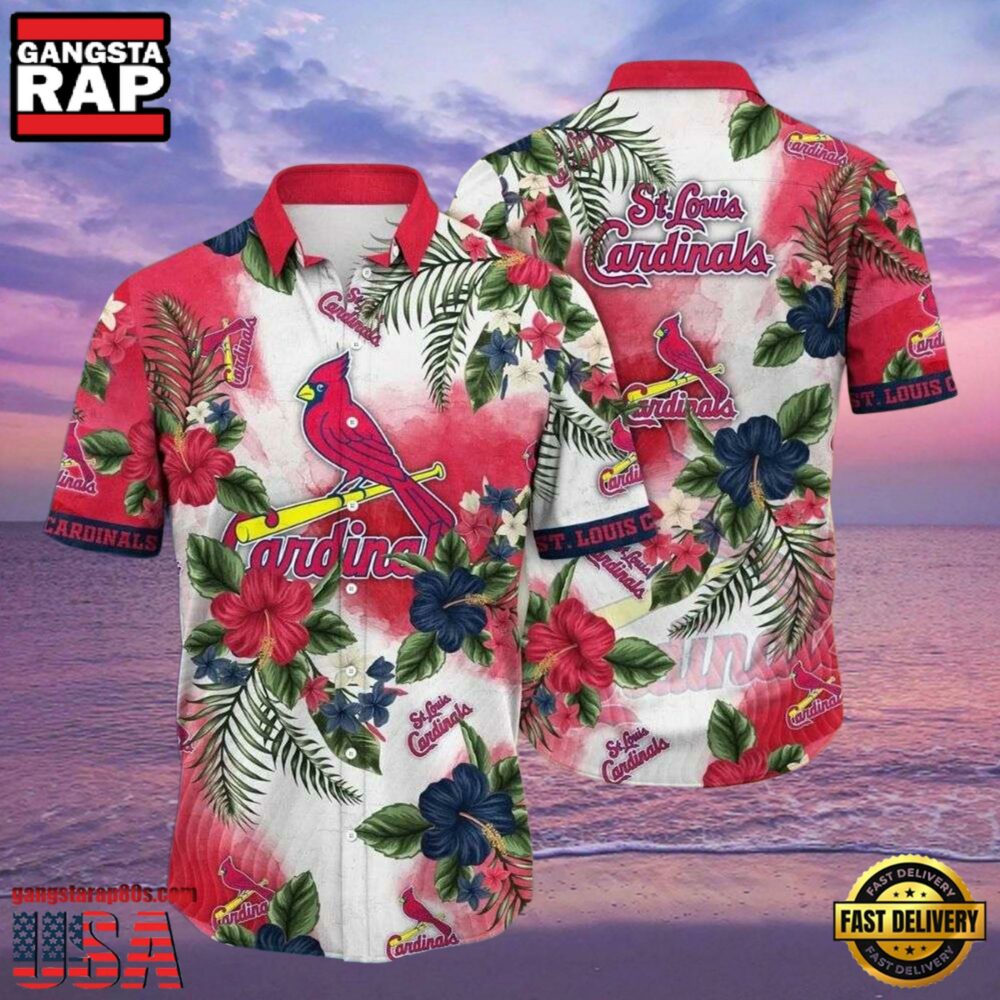 MLB Exotic Flora St. Louis Cardinals Aloha Shirt MLB Exotic Flora St. Louis Cardinals Aloha Shirt