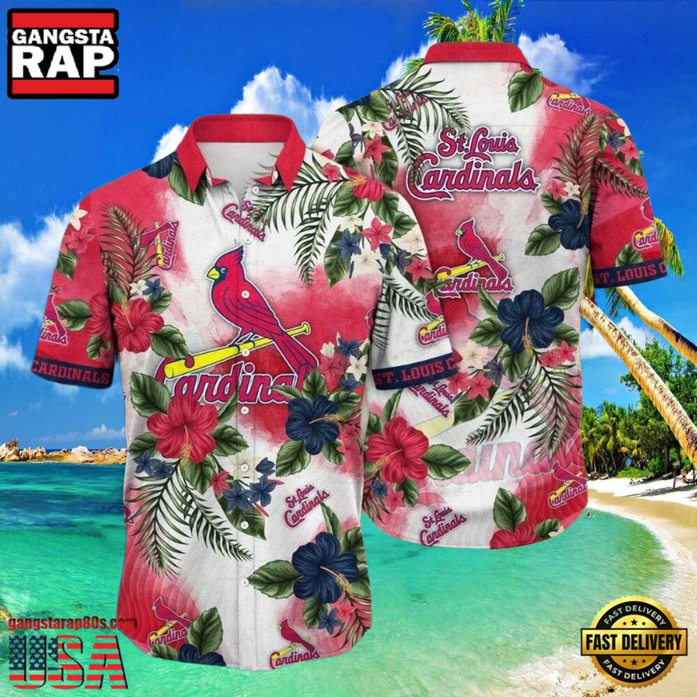 MLB Exotic Flora St. Louis Cardinals Aloha Shirt MLB Exotic Flora St. Louis Cardinals Aloha Shirt
