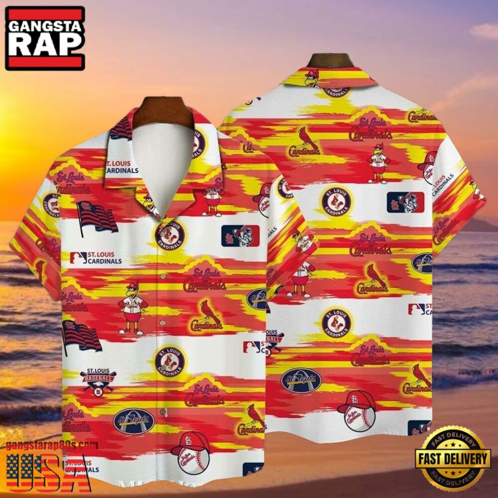 MLB Fiery Sunset St. Louis Cardinals Aloha Shirt Summer Series MLB Fiery Sunset St. Louis Cardinals Aloha Shirt Summer Series