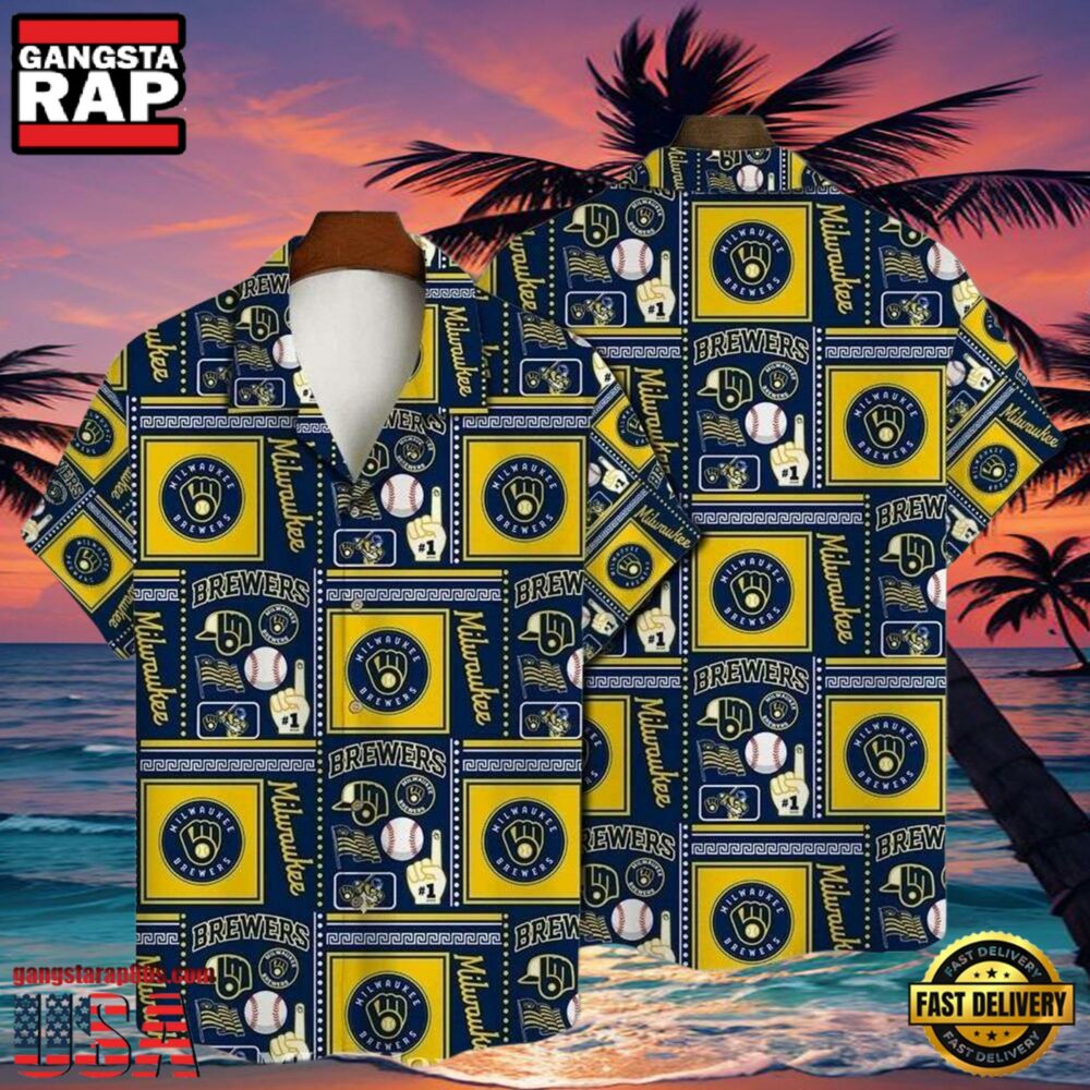 MLB Golden Glove Milwaukee Brewers Aloha Hawaiian Shirt Home Run Fashion MLB Golden Glove Milwaukee Brewers Aloha Hawaiian Shirt Home Run Fashion