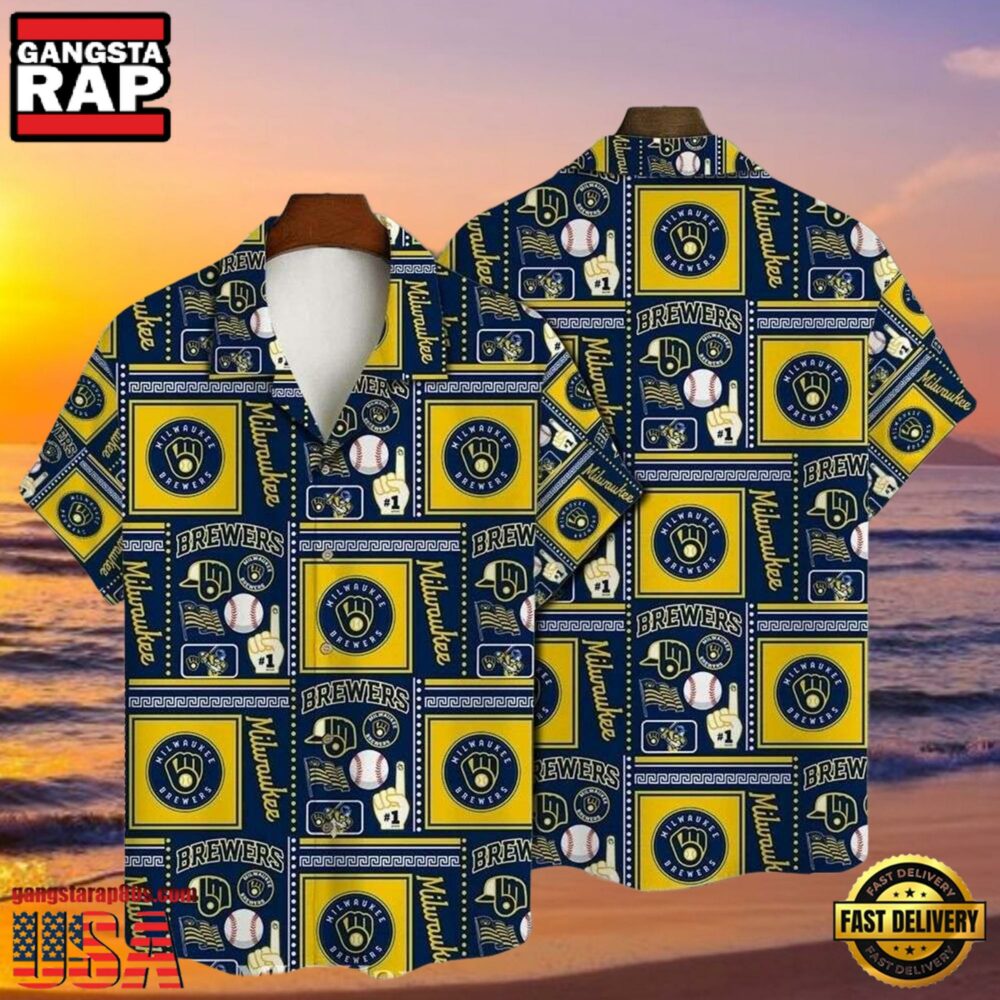 MLB Golden Glove Milwaukee Brewers Aloha Hawaiian Shirt Home Run Fashion MLB Golden Glove Milwaukee Brewers Aloha Hawaiian Shirt Home Run Fashion