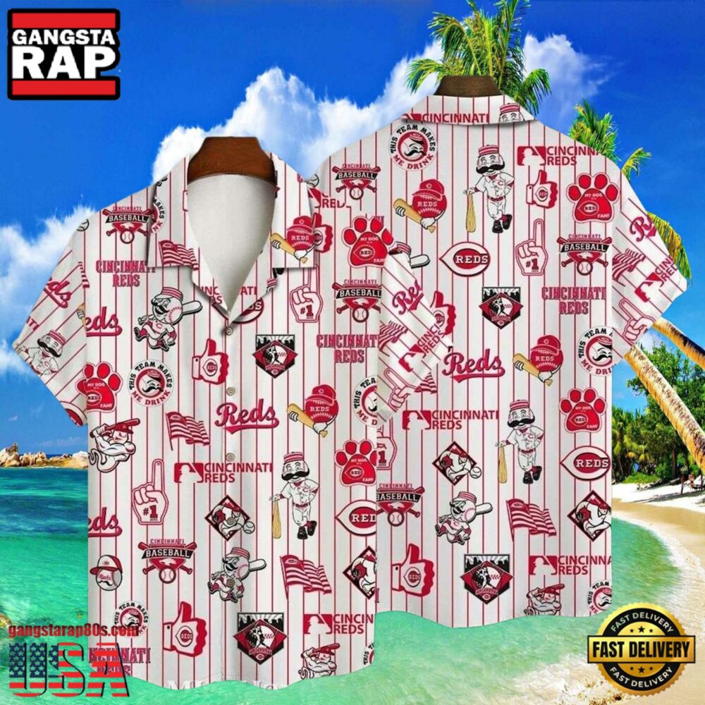 MLB Home Run Hero Cincinnati Reds Aloha Hawaiian Shirt Vintage Baseball Icons MLB Home Run Hero Cincinnati Reds Aloha Hawaiian Shirt Vintage Baseball Icons