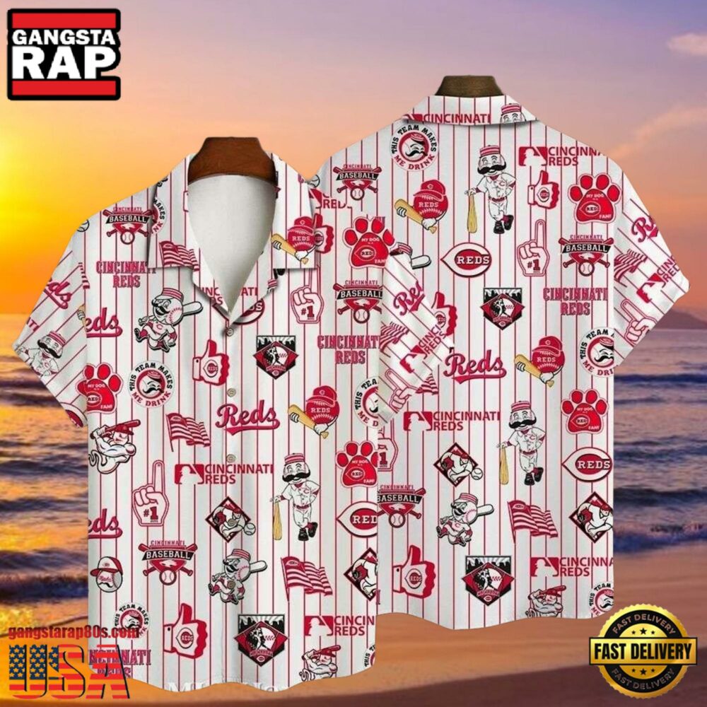 MLB Home Run Hero Cincinnati Reds Aloha Hawaiian Shirt Vintage Baseball Icons MLB Home Run Hero Cincinnati Reds Aloha Hawaiian Shirt Vintage Baseball Icons