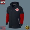 MLB Jersey Cincinnati Reds Zip UP New Design Hoodie Shirt Black 2 MLB Jersey Cincinnati Reds Zip UP Hoodie Black