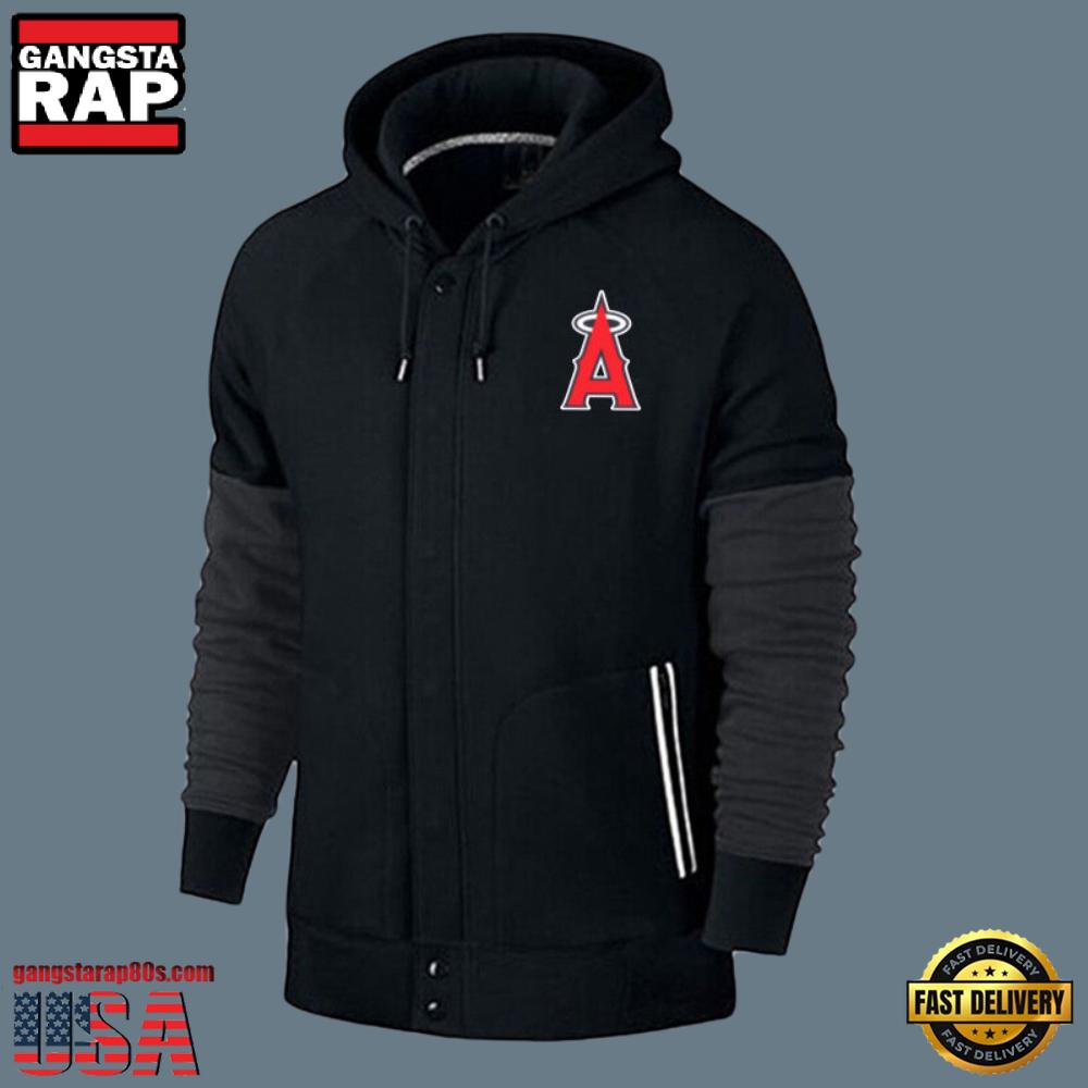 MLB Jersey Los Angeles Angels Zip UP Hoodie Black