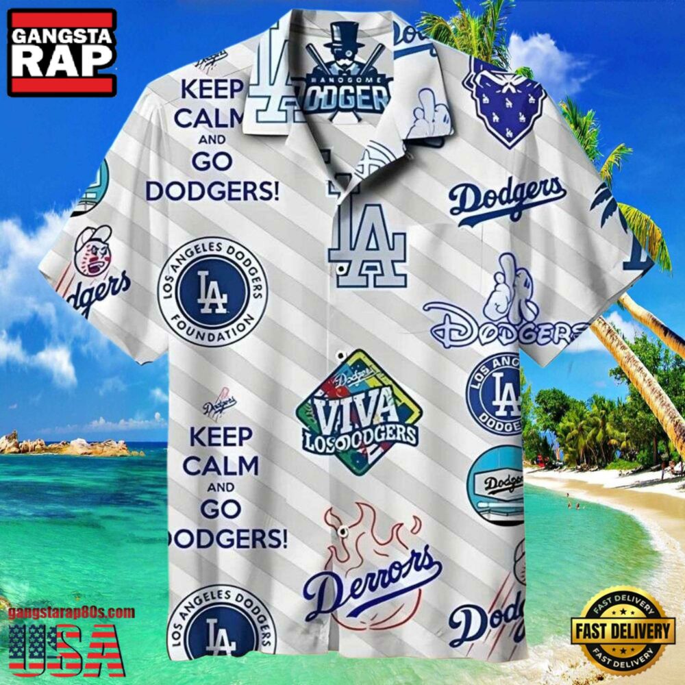 MLB Keep Calm And Dodgers On Aloha Hawaiian Shirt Relax And Cheer Design MLB Keep Calm And Dodgers On Aloha Hawaiian Shirt Relax And Cheer Design