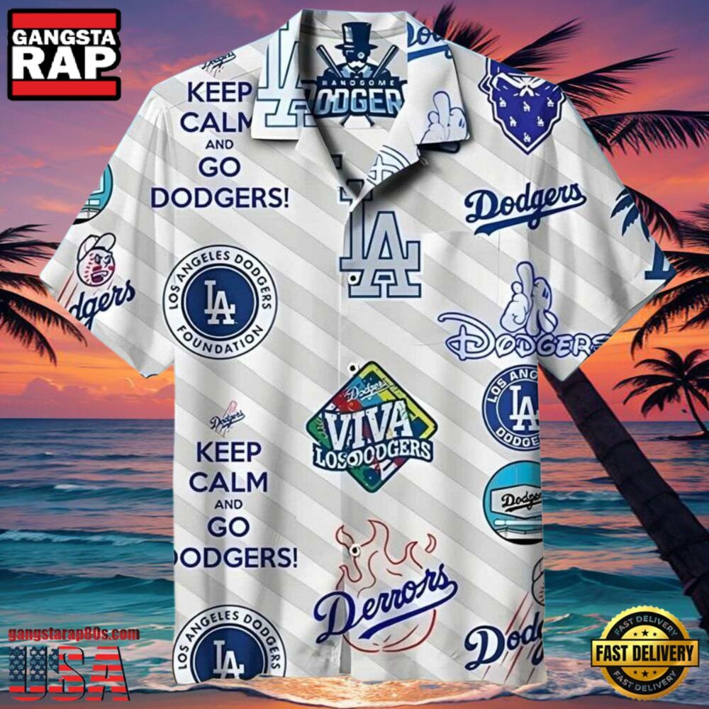 MLB Keep Calm And Dodgers On Aloha Hawaiian Shirt Relax And Cheer Design MLB Keep Calm And Dodgers On Aloha Hawaiian Shirt Relax And Cheer Design