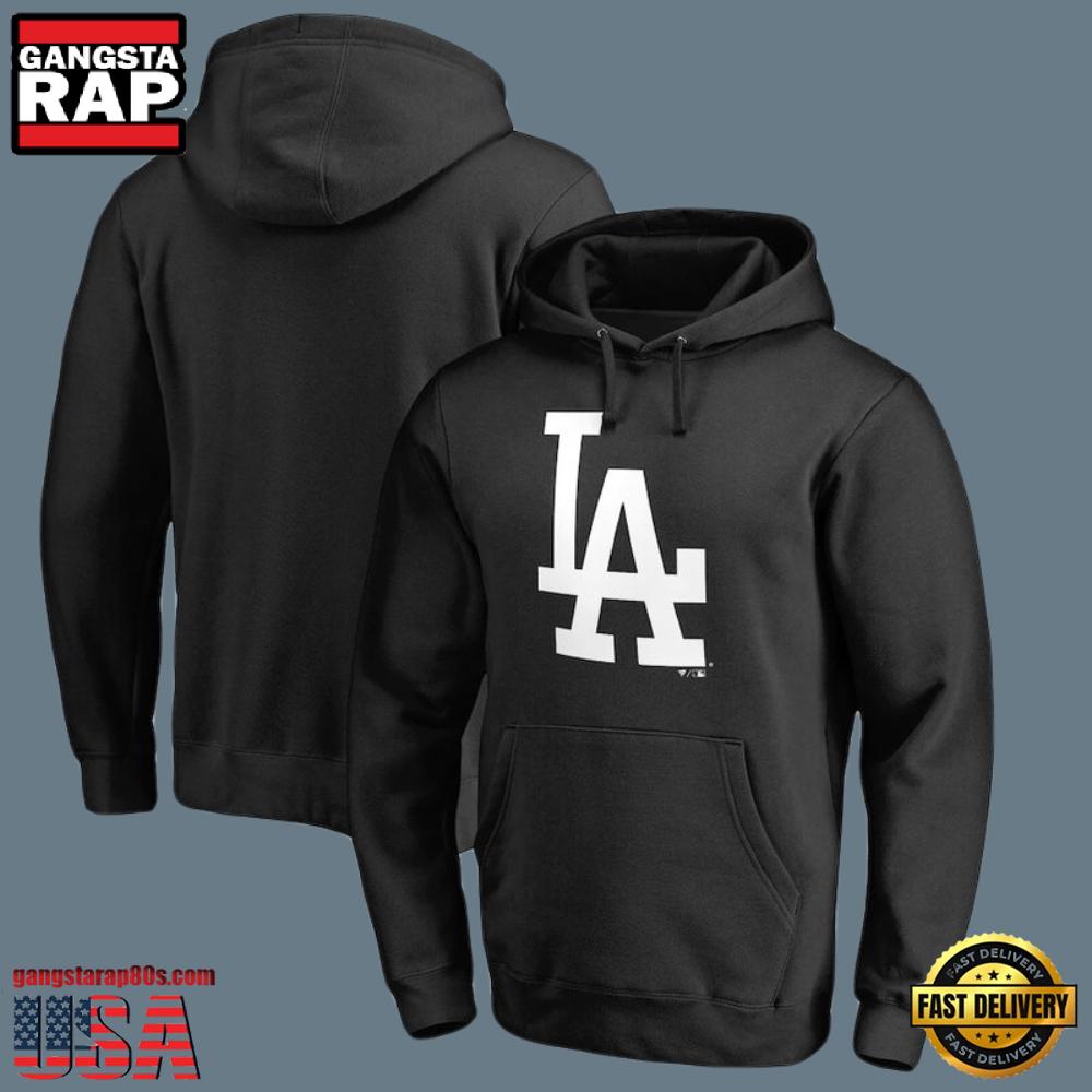 MLB Los Angeles Dodgers Hooded Baseball Sweatshirt Black