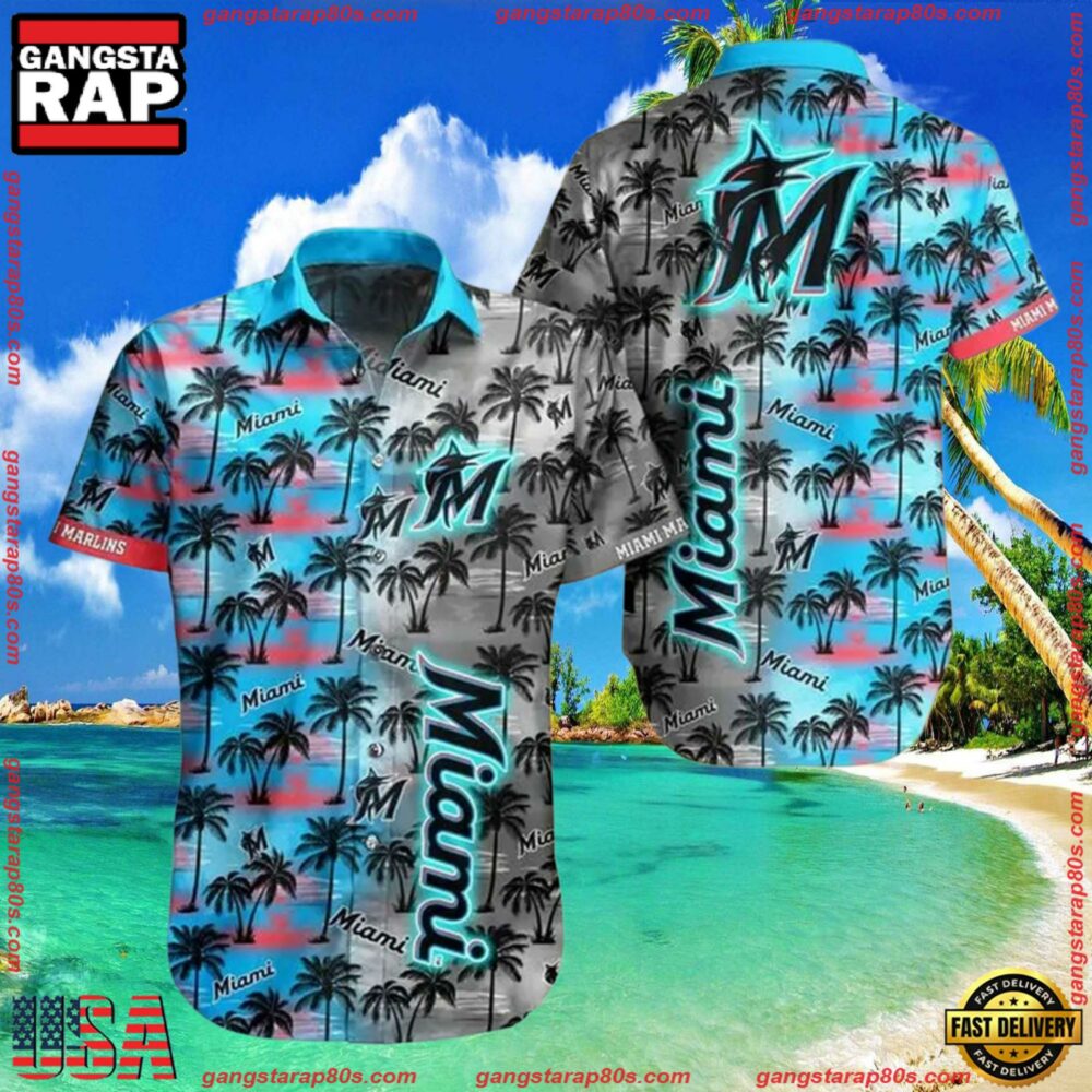 MLB Miami Marlins Aloha Hawaiian Shirt MLB Miami Marlins Aloha Hawaiian Shirt