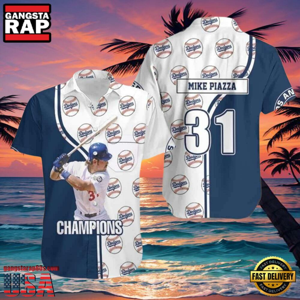 MLB Mike Piazza Dodgers Champions Jersey Style Hot Trending Summer Hawaiian Shirt Legacy Edition MLB Mike Piazza Dodgers Champions Jersey Style Hot Trending Summer Hawaiian Shirt Legacy Edition