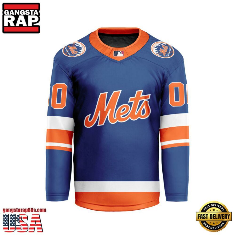 MLB Custom New York Mets Special Hockey Jersey Shirt MLB Custom New York Mets Special Hockey Jersey Shirt