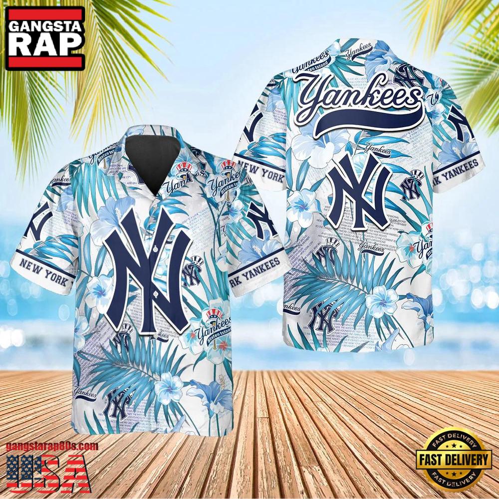 MLB New York Yankees Ocean Breeze Aloha Hawaiian Shirt MLB New York Yankees Ocean Breeze Aloha Hawaiian Shirt