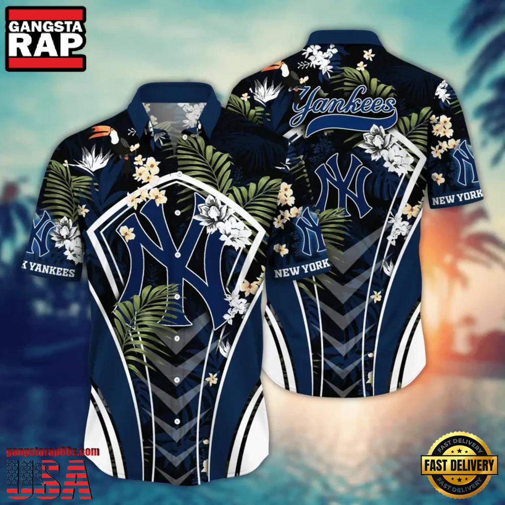 MLB New York Yankees Paradise Floral Vibes Aloha Hawaiian Shirt MLB New York Yankees Paradise Floral Vibes Aloha Hawaiian Shirt
