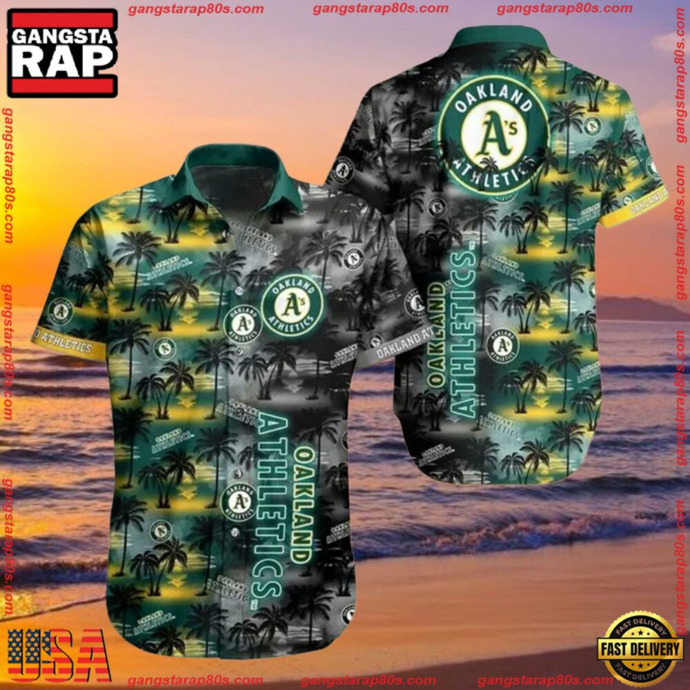 MLB Oakland Athletics Aloha Hawaiian Shirt MLB Oakland Athletics Aloha Hawaiian Shirt