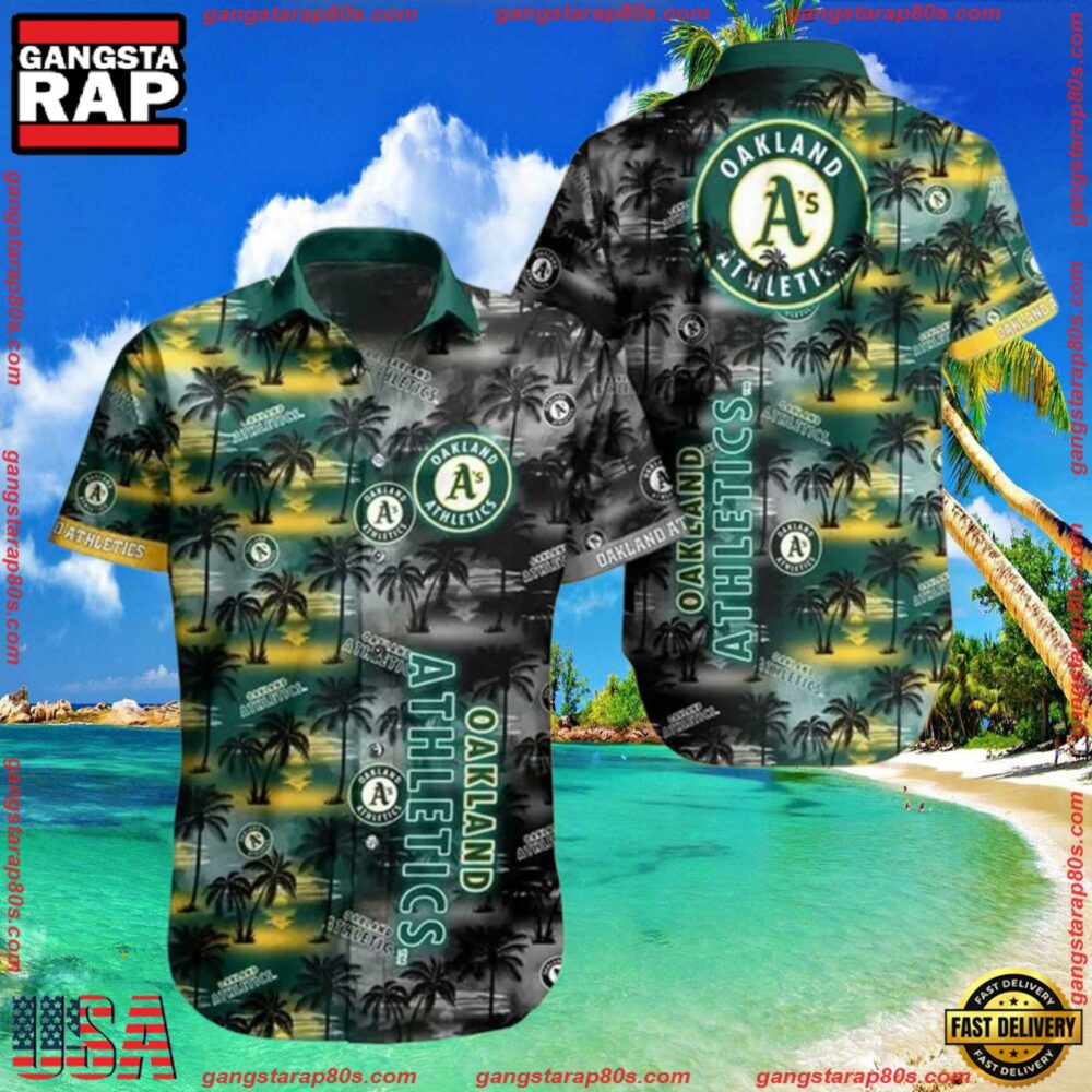MLB Oakland Athletics Aloha Hawaiian Shirt MLB Oakland Athletics Aloha Hawaiian Shirt
