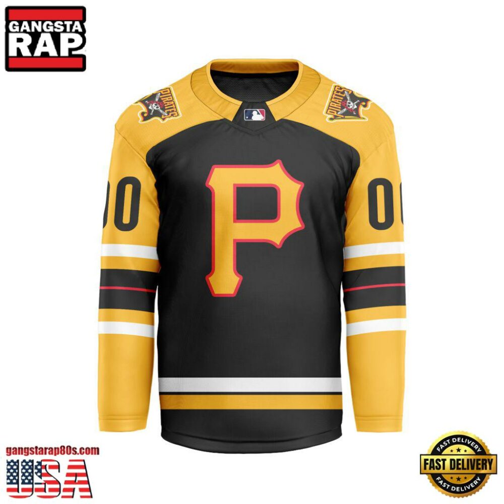 MLB Custom Pittsburgh Pirates Special Hockey Jersey Shirt MLB Custom Pittsburgh Pirates Special Hockey Jersey Shirt