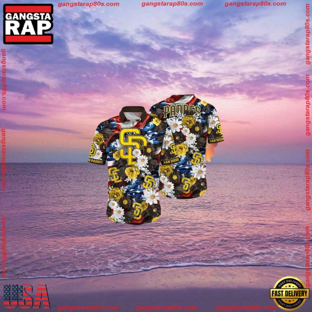 MLB San Diego Padres Aloha Hawaiian Shirt MLB San Diego Padres Aloha Hawaiian Shirt