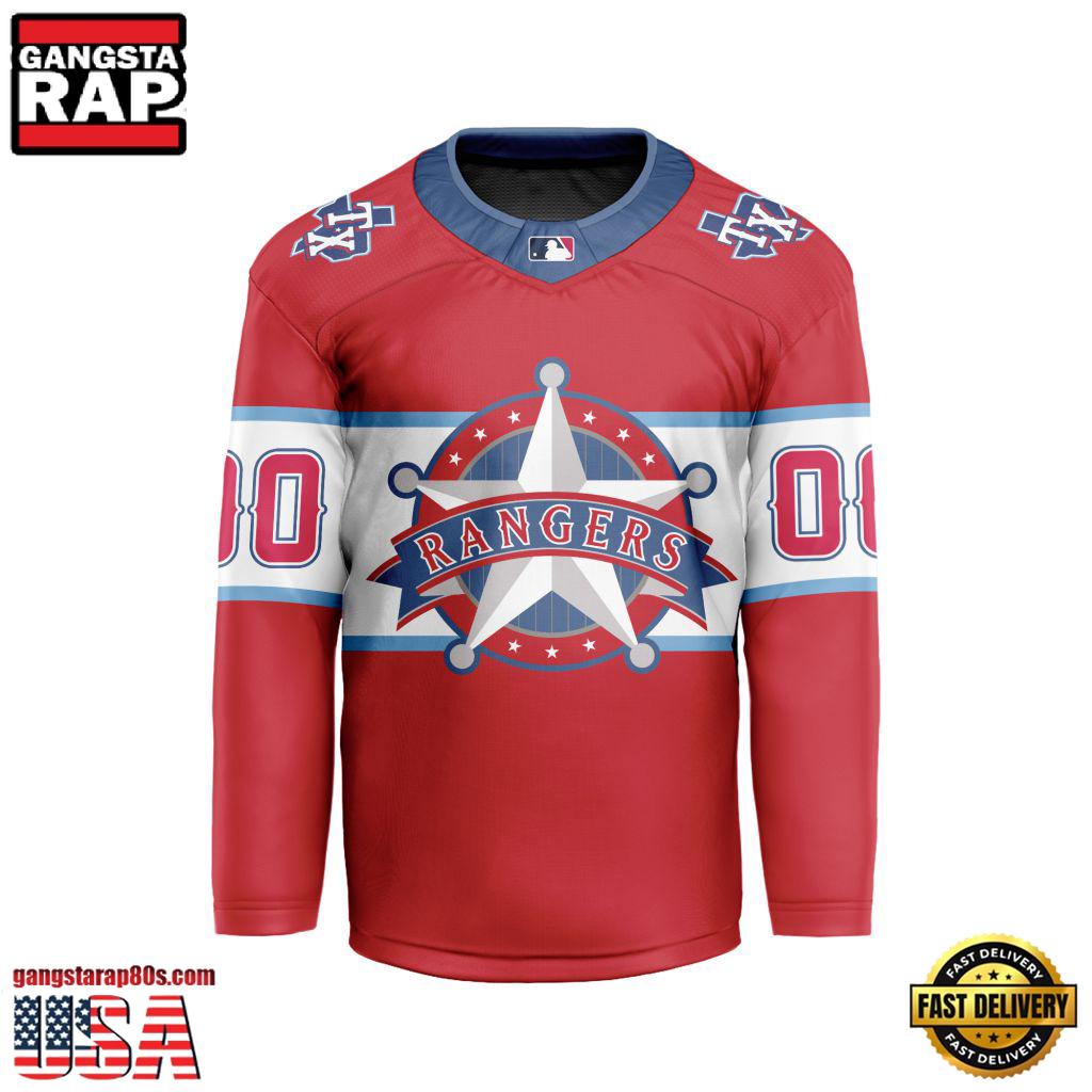 MLB Custom Texas Rangers Special Hockey Jersey Shirt MLB Custom Texas Rangers Special Hockey Jersey Shirt