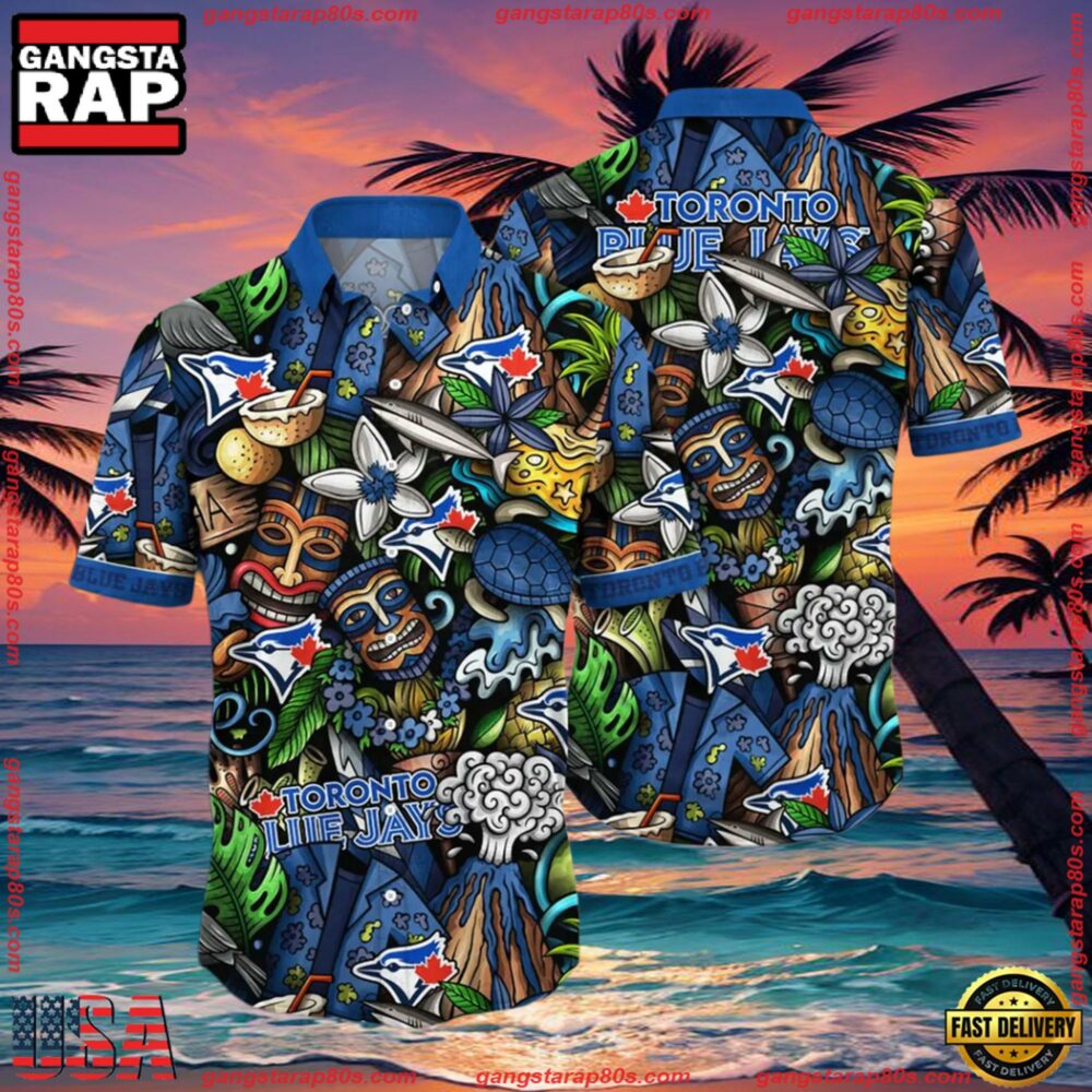 MLB Toronto Blue Jays Flower Aloha Hawaiian Shirt, Custom Summer Football MLB Toronto Blue Jays Flower Aloha Hawaiian Shirt, Custom Summer Football